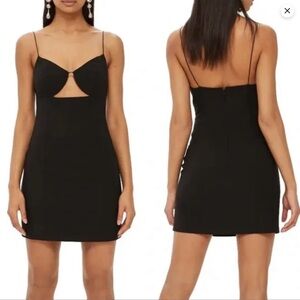 TOPSHOP Deconstructed Bralet Body-con Mini Dress Black
